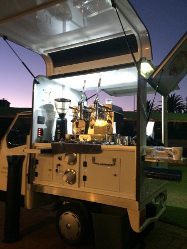Coffee truck open at night